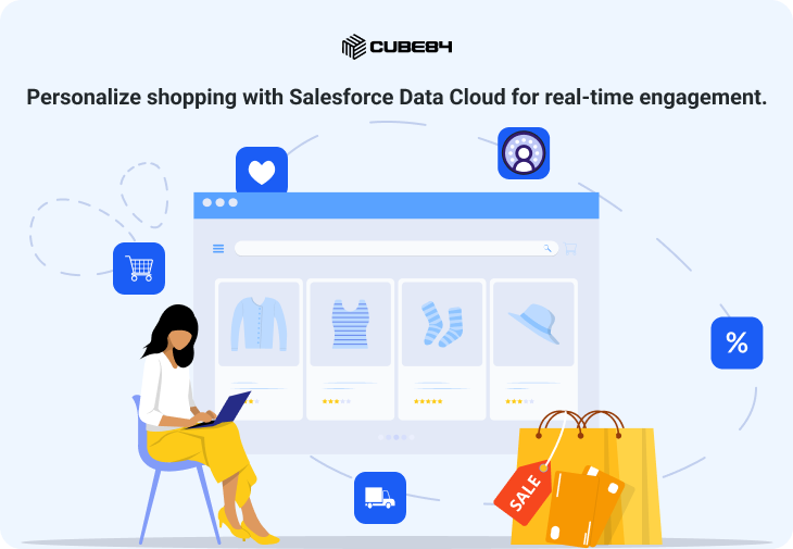 Personalize shopping with Salesforce Data Cloud for real-time engagement.