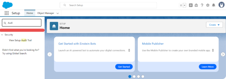 View Setup Audit Trail Salesforce